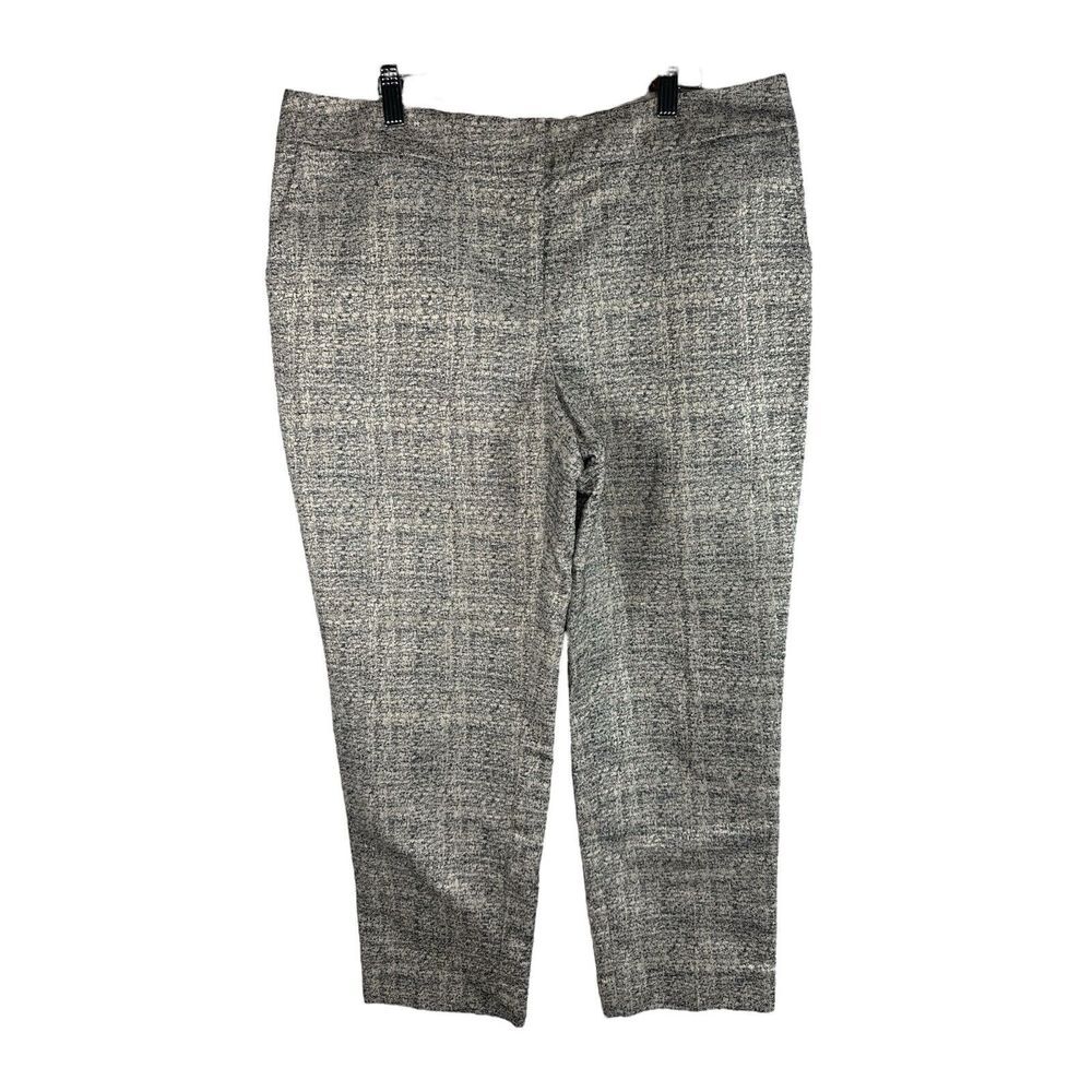 Boden Women's Metalic Silver Bistro Crop‎ Trouser Pants Size 10 R